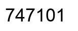 Number 747101 black image