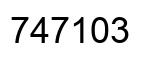 Number 747103 black image