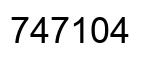 Number 747104 black image