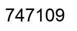 Number 747109 black image