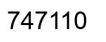 Number 747110 black image