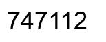 Number 747112 black image