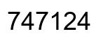 Number 747124 black image