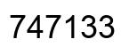 Number 747133 black image