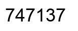 Number 747137 black image