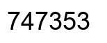 Number 747353 black image