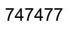 Number 747477 black image