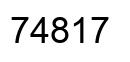 Number 74817 black image