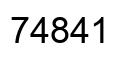 Number 74841 black image