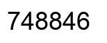 Number 748846 black image