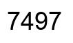 Number 7497 black image