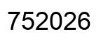 Número 752026 imagen negro