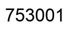 Number 753001 black image