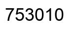 Number 753010 black image
