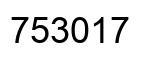 Number 753017 black image