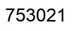 Number 753021 black image