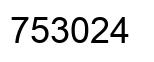 Número 753024 imagen negro