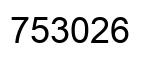 Number 753026 black image