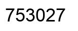 Número 753027 imagen negro