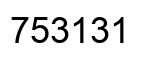 Number 753131 black image