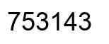 Number 753143 black image
