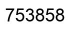 Number 753858 black image