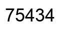 Number 75434 black image