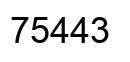 Número 75443 imagen negro