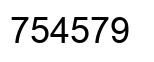 Number 754579 black image