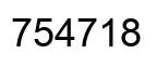 Number 754718 black image