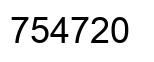 Number 754720 black image