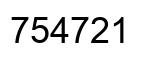 Number 754721 black image