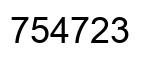 Number 754723 black image