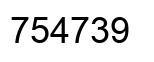 Número 754739 imagen negro