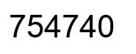 Número 754740 imagen negro