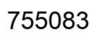 Number 755083 black image