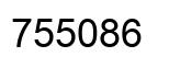 Number 755086 black image