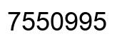 Number 7550995 black image