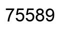 Number 75589 black image
