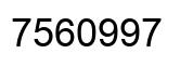 Número 7560997 imagen negro
