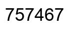 Número 757467 imagen negro