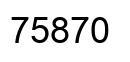 Número 75870 imagen negro