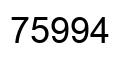 Number 75994 black image