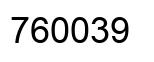Number 760039 black image