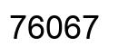 Número 76067 imagen negro