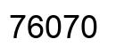 Número 76070 imagen negro