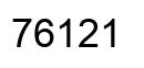Number 76121 black image