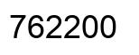 Number 762200 black image