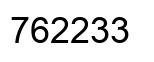 Número 762233 imagen negro