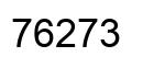 Número 76273 imagen negro